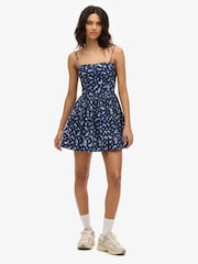 Superdry Blue Corset Cami Mini Dress - Image 1 of 7