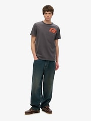Superdry Grey Vintage Athletic Short Sleeve 100% Cotton T-Shirt - Image 3 of 4
