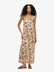 Superdry Cream Beach Cami Maxi Dress - Image 1 of 7