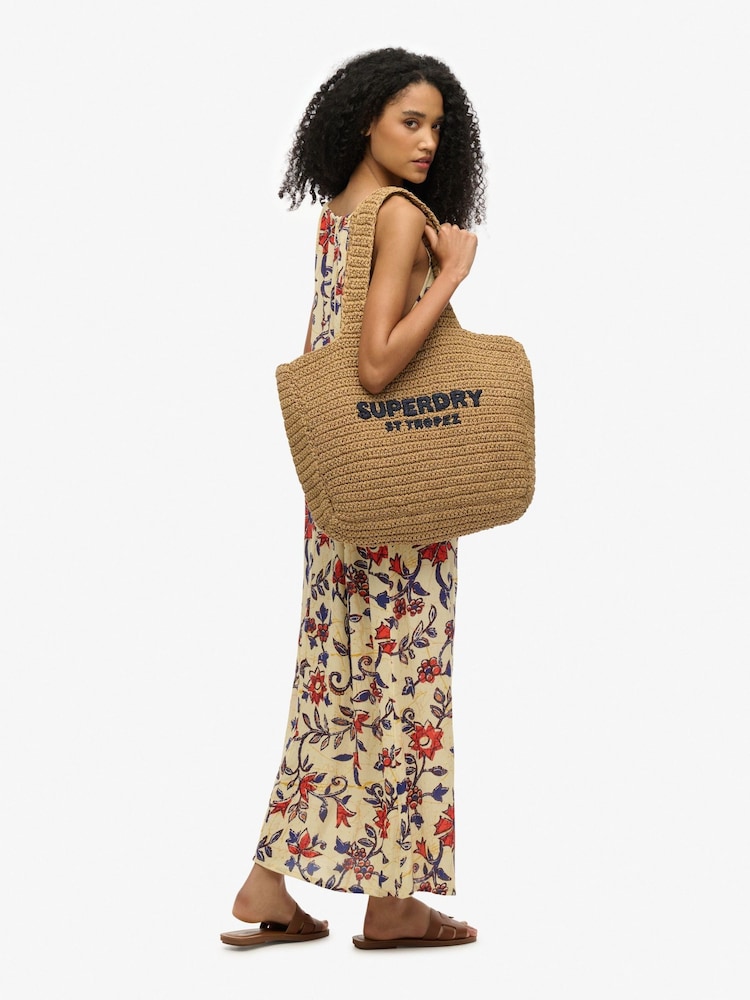 Superdry Cream Beach Cami Maxi Dress - Image 3 of 7