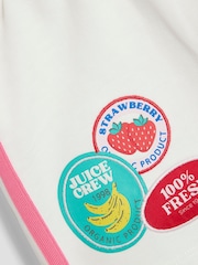 River Island White Girls 100% Cotton Badged Runner Set - Image 3 of 4
