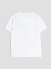 River Island White Girls Glitter More Bubbles 100% Cotton T-Shirt - Image 2 of 4