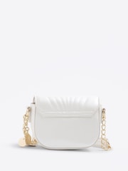 River Island White Girls Faux Leather Shell Cross-Body Bag - Image 2 of 5