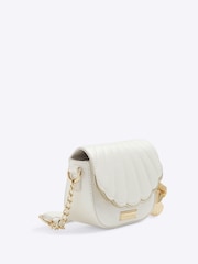River Island White Girls Faux Leather Shell Cross-Body Bag - Image 3 of 5