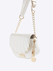 River Island White Girls Faux Leather Shell Cross-Body Bag - Image 4 of 5