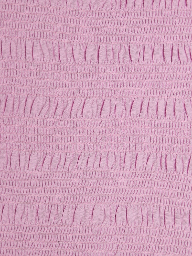 River Island Purple Girls Shirred Broderie Rara 100% Cotton Dress - Image 4 of 4