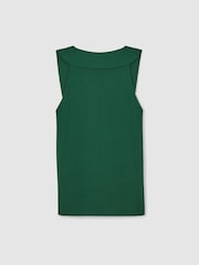 Reiss Green Maisie Low-Back Rib-Knit Vest - Image 2 of 6