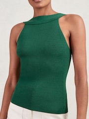 Reiss Green Maisie Low-Back Rib-Knit Vest - Image 4 of 6