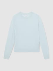 Reiss Blue Hester Merino Wool Crew-Neck Jumper - Image 2 of 6