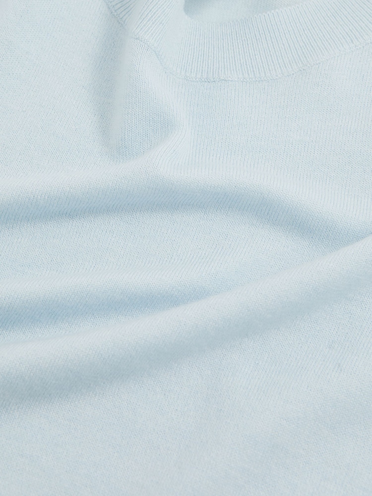 Reiss Blue Hester Merino Wool Crew-Neck Jumper - Image 6 of 6