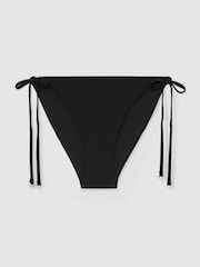 Reiss Black Riah Side Tie Bikini Bottoms - Image 2 of 4