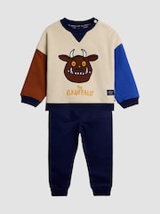 JoJo Maman Bébé Blue 2-Piece Sweatshirt & Joggers Set - Image 1 of 7