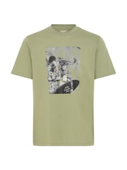 Blend Green Holiday Printed Short Sleeve 100% Cotton T-Shirt - Image 5 of 5