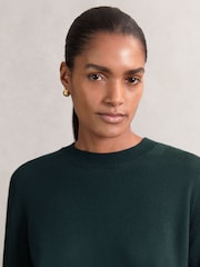 Reiss Green Hester Merino Wool Crew-Neck Jumper - Image 3 of 6