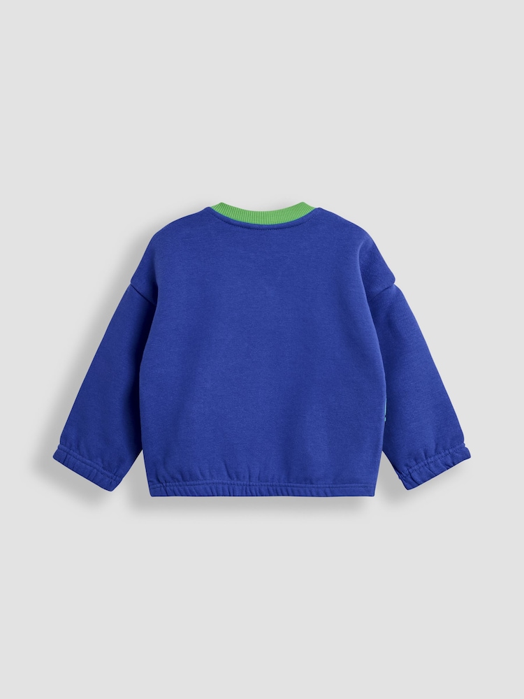 JoJo Maman Bébé Blue Sweatshirt and Joggers Set - Image 8 of 8