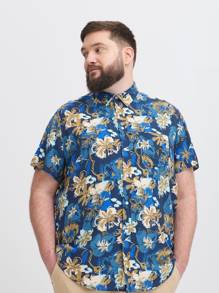 Blend Floral Print Short Sleeve Shirt - Image 1 of 5