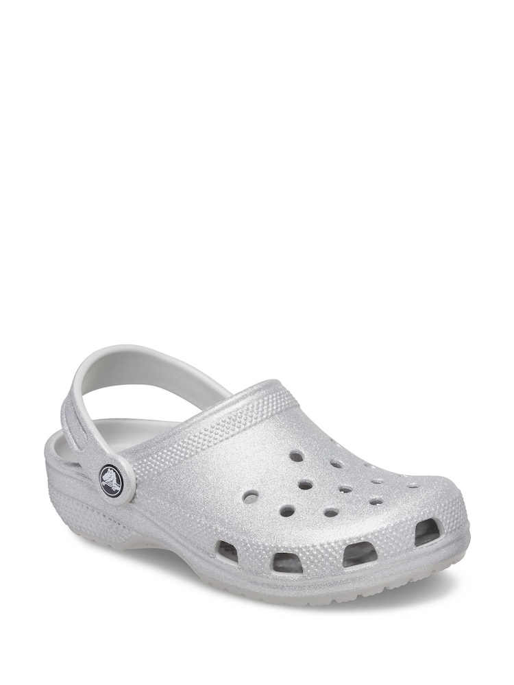 Plateado - Zuecos clásicos con purpurina para niños de Crocs - Imagen 2 de 4 Plateado - Zuecos clásicos con purpurina para niños de Crocs - Imagen 2 de 4