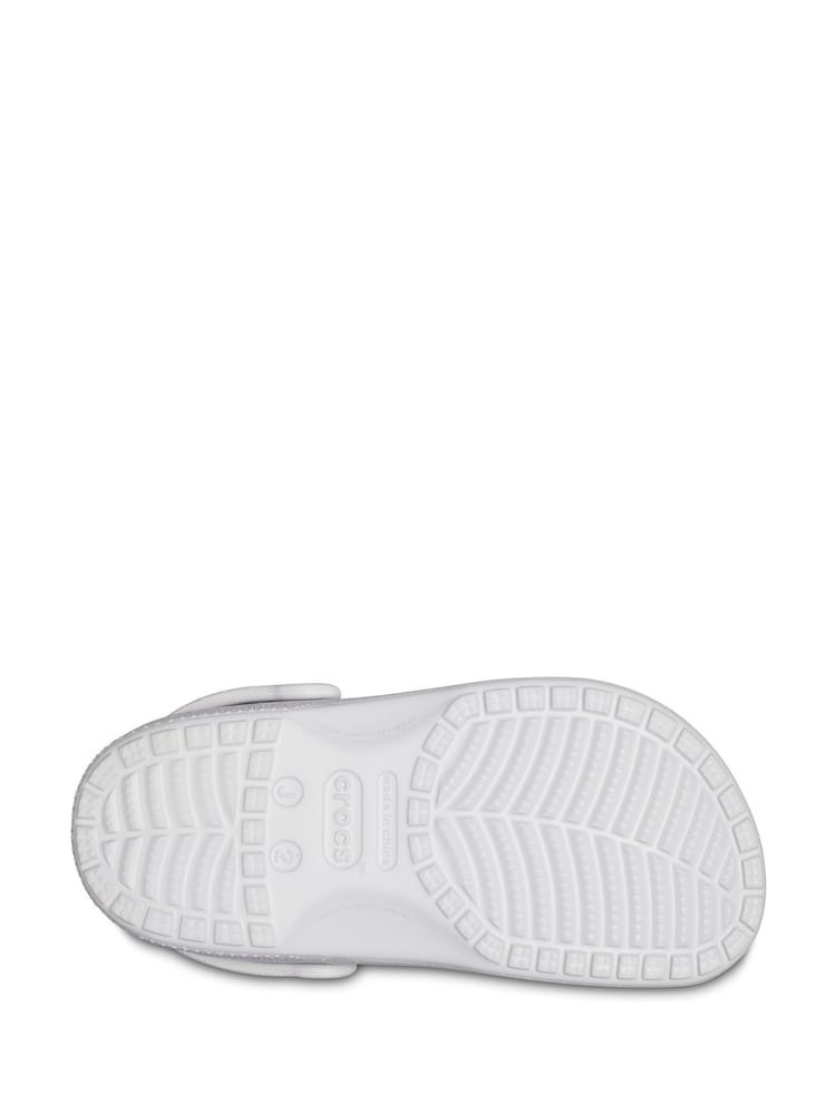 Crocs Silver Kids Classic Glitter Clogs - Image 4 of 4