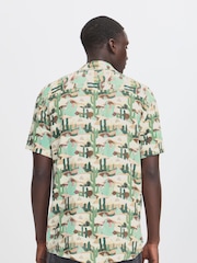 Blend Green Catctus Print Short Sleeve Shirt - Image 2 of 5