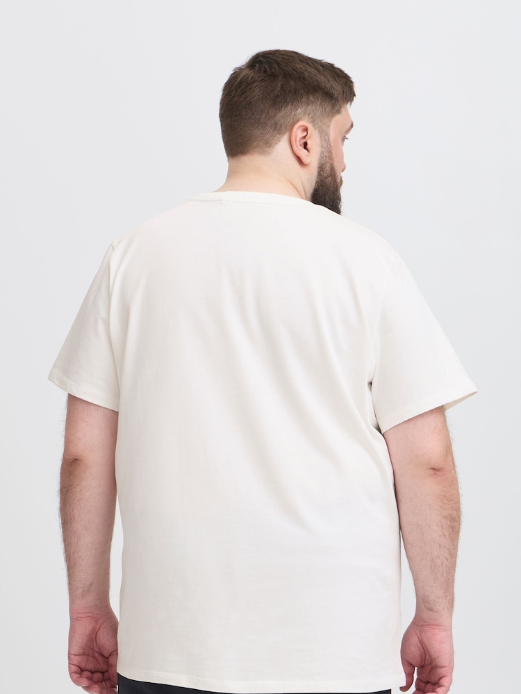 أبيض - Blend Owl Print Short Sleeve 100% Cotton T-Shirt - صورة 2 من 5
