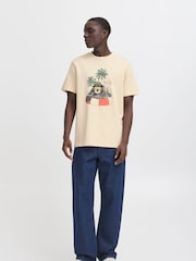 Blend Cream Printed Short Sleeve T-Shirt - Image 3 of 5