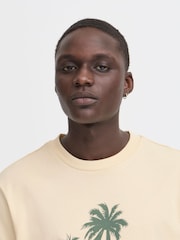 Blend Cream Printed Short Sleeve T-Shirt - Image 4 of 5