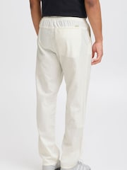 Blend White Regular Fit Linen Mix Trousers - Image 2 of 5