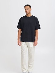 Blend White Regular Fit Linen Mix Trousers - Image 4 of 5