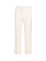 Blend White Regular Fit Linen Mix Trousers - Image 5 of 5
