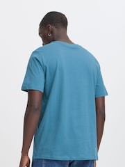 Blend Blue Embroidered Short Sleeve  100% Cotton T-Shirt - Image 2 of 5