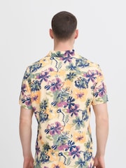 Blend Cream Sand Floral Print Short Sleeve Shirt - Image 2 of 5