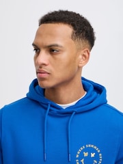 Blend Blue Chest Print Hooded Sweatshirt - Image 3 of 5