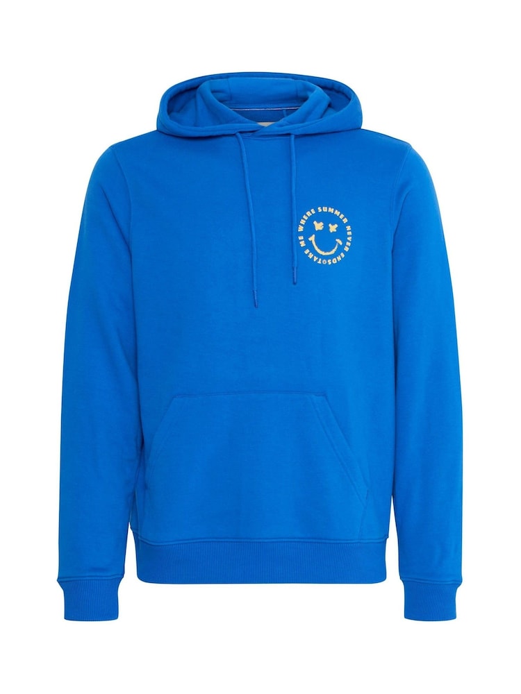 Blend Blue Chest Print Hooded Sweatshirt - Image 5 of 5