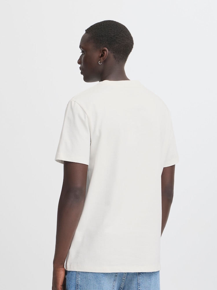 Blend White Owl Printed Short Sleeve T-Shirt - Image 2 of 5 Blend White Owl Printed Short Sleeve T-Shirt - Image 2 of 5