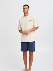 Blend Navy Aqua Lightweight Sweat Shorts - Image 2 of 5