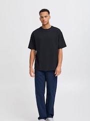 Blend Blue Regular Fit Linen Mix Trousers - Image 4 of 5