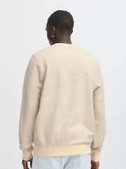 Кремовый - Blend Sand Woven Crew Neck Sweater - Image 4 of 5