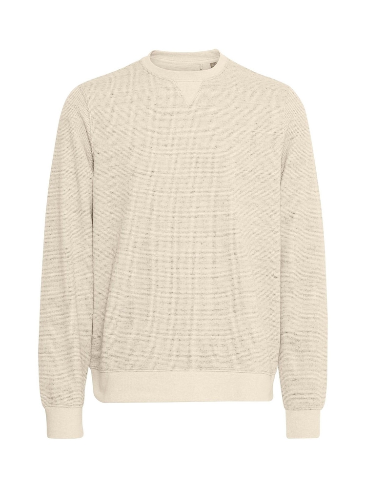 Кремовый - Blend Sand Woven Crew Neck Sweater - Image 5 of 5
