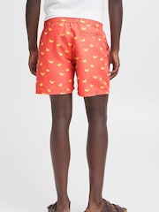 Blend Red Soft Banana Print Swim Shorts - Image 2 of 5