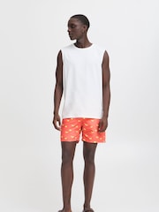 Blend Red Soft Banana Print Swim Shorts - Image 3 of 5