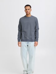 Blend Blue Sand Woven Crew Neck Sweater - Image 2 of 5