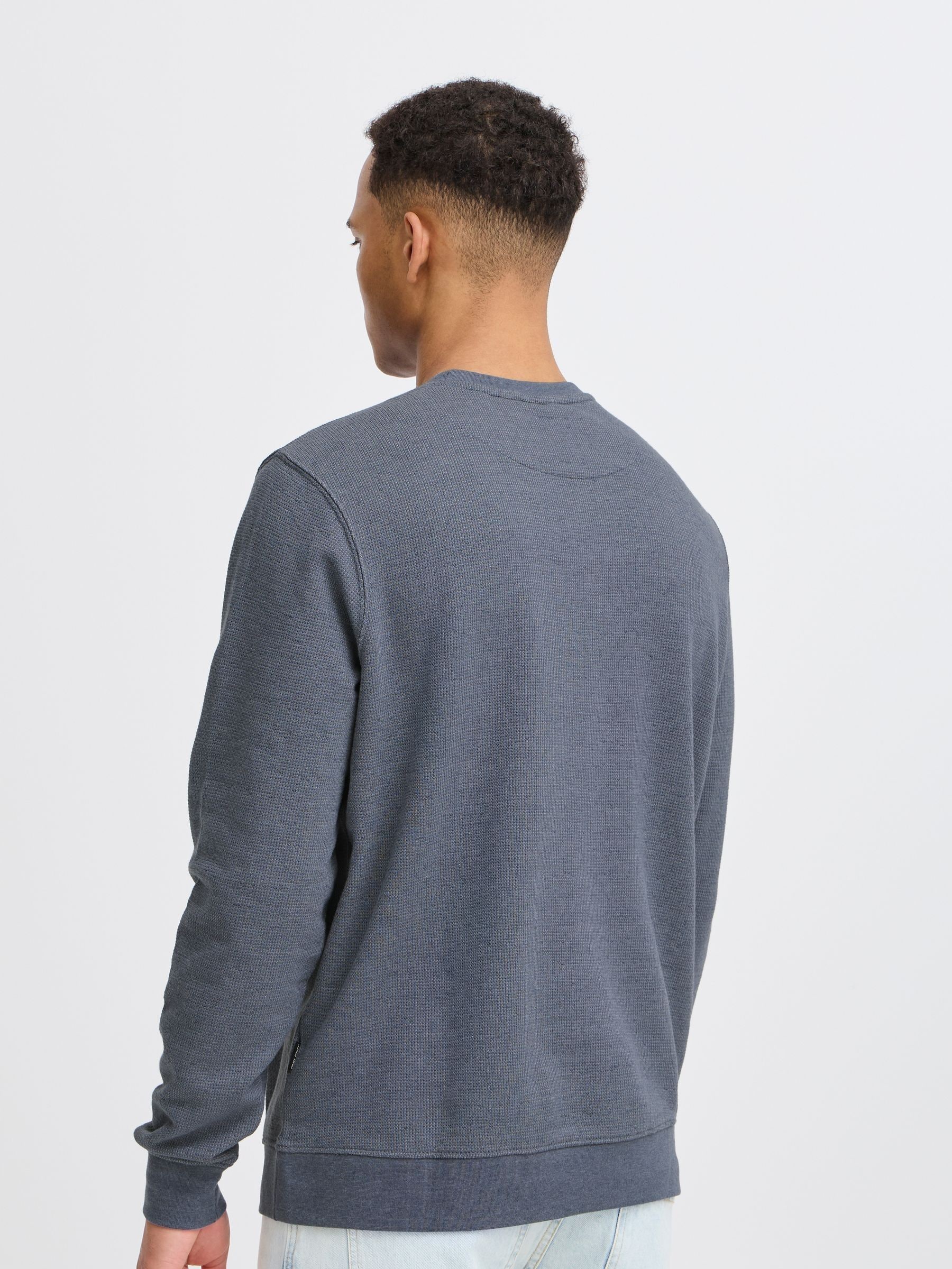 Buy Blend Blue Sand Woven Crew Neck Sweater from Next Canada