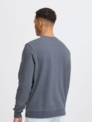 Blend Blue Sand Woven Crew Neck Sweater - Image 4 of 5