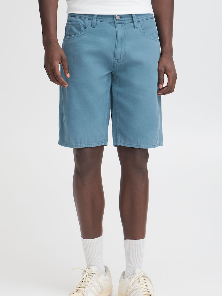 Blend Blue Regular Fit Woven 100% Cotton Shorts - Image 1 of 5