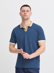 Blend Blue Resort Short Sleeve 100% Cotton Polo Shirt - Image 1 of 5
