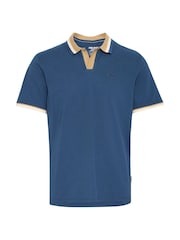Blend Blue Resort Short Sleeve 100% Cotton Polo Shirt - Image 5 of 5