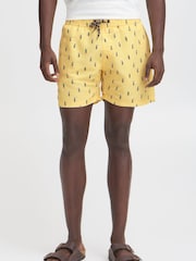 Blend Yellow Penguin Print Swim Shorts - Image 1 of 5