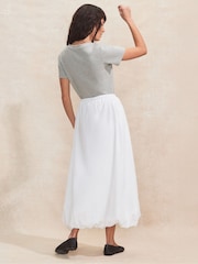 Ro&Zo White 100% Cotton Bubble Hem Skirt - Image 5 of 5