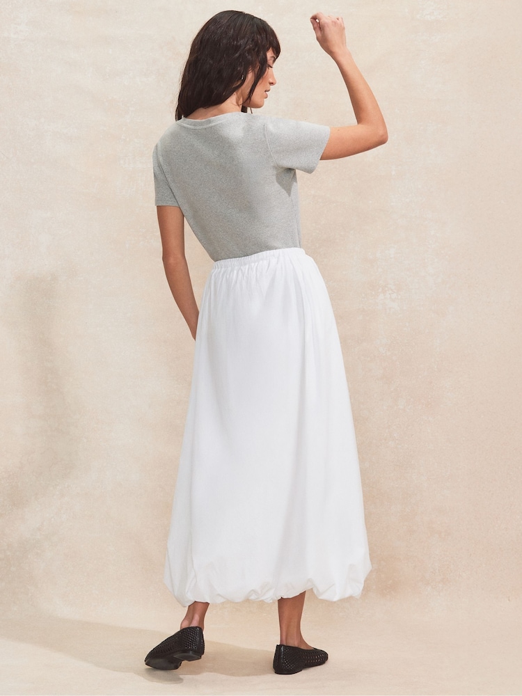 Ro&Zo White 100% Cotton Bubble Hem Skirt - Image 5 of 5