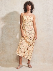 Ro&Zo Yellow Petite Gathered Bodice Cami Dress - Image 1 of 4